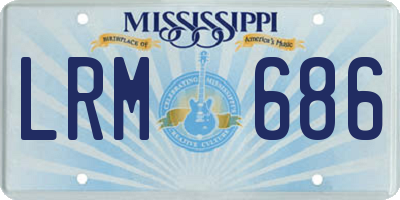 MS license plate LRM686