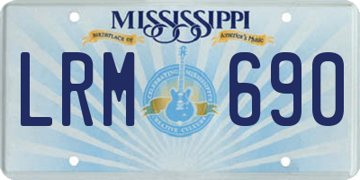 MS license plate LRM690
