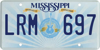 MS license plate LRM697