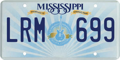 MS license plate LRM699
