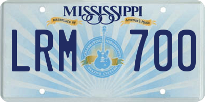 MS license plate LRM700