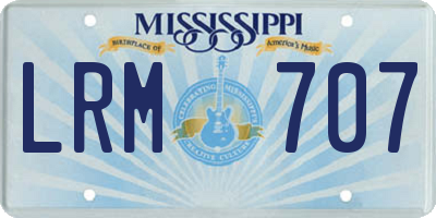 MS license plate LRM707