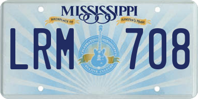 MS license plate LRM708