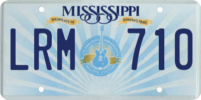 MS license plate LRM710