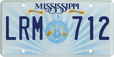 MS license plate LRM712