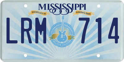 MS license plate LRM714