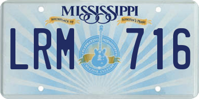 MS license plate LRM716