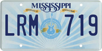 MS license plate LRM719