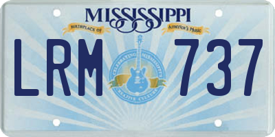 MS license plate LRM737