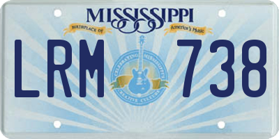 MS license plate LRM738