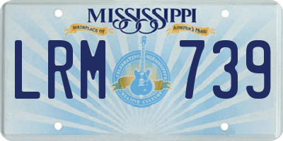 MS license plate LRM739