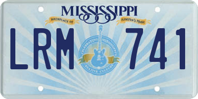 MS license plate LRM741