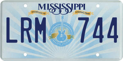 MS license plate LRM744