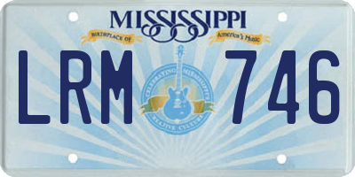 MS license plate LRM746