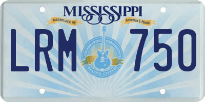 MS license plate LRM750