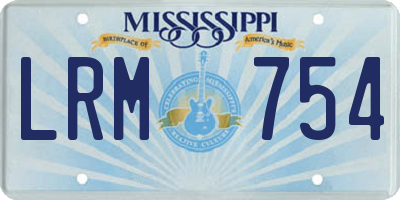 MS license plate LRM754