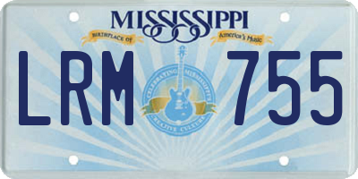 MS license plate LRM755