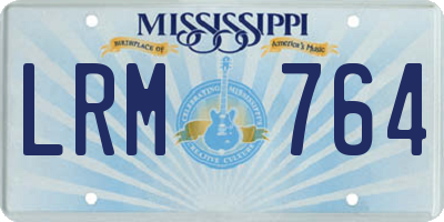 MS license plate LRM764