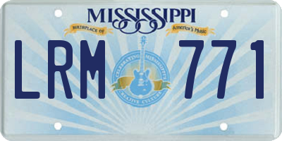 MS license plate LRM771
