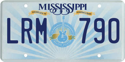 MS license plate LRM790