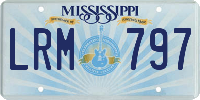 MS license plate LRM797