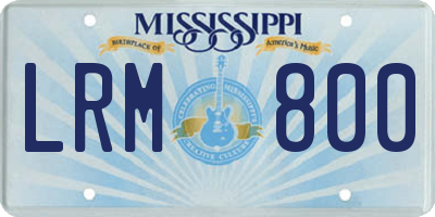 MS license plate LRM800