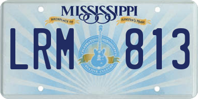 MS license plate LRM813