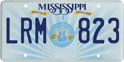 MS license plate LRM823