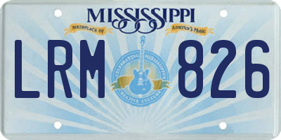 MS license plate LRM826