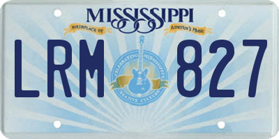 MS license plate LRM827