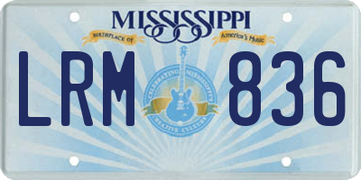 MS license plate LRM836