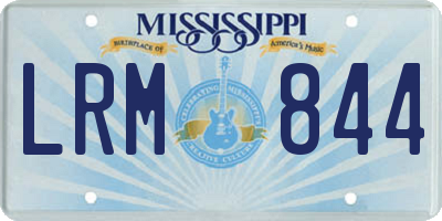 MS license plate LRM844