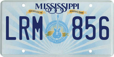 MS license plate LRM856