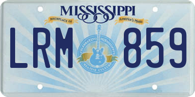 MS license plate LRM859