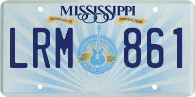MS license plate LRM861
