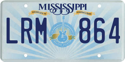 MS license plate LRM864