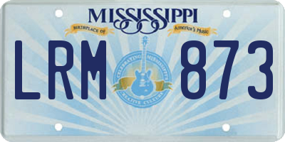 MS license plate LRM873