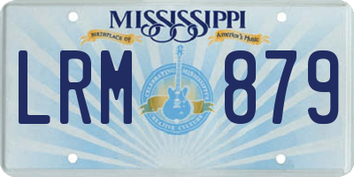 MS license plate LRM879