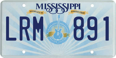 MS license plate LRM891
