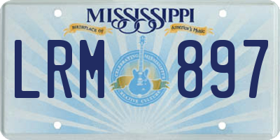 MS license plate LRM897