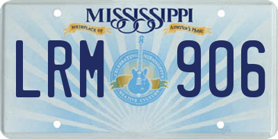 MS license plate LRM906