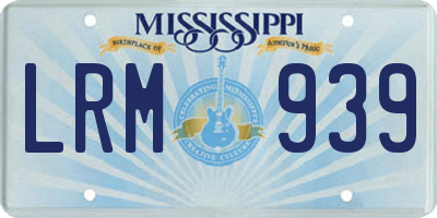 MS license plate LRM939