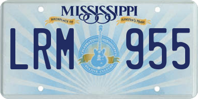 MS license plate LRM955