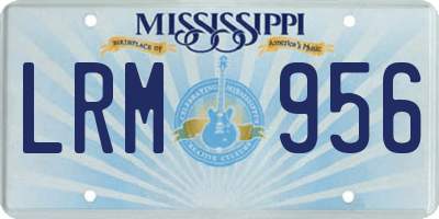 MS license plate LRM956