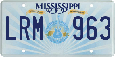MS license plate LRM963