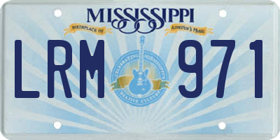 MS license plate LRM971