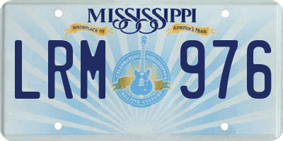 MS license plate LRM976