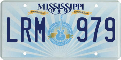 MS license plate LRM979