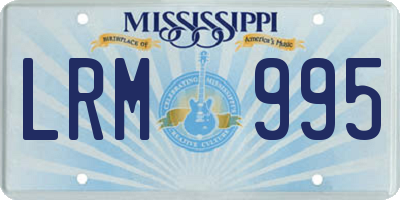 MS license plate LRM995