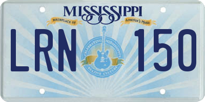 MS license plate LRN150